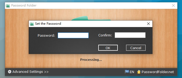 Password Folder - Enter a Password